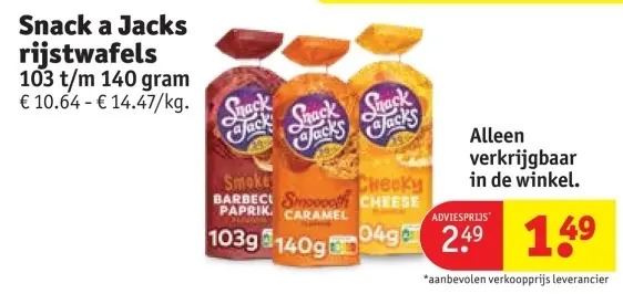 Promotie: Snack a Jacks rijstwafels