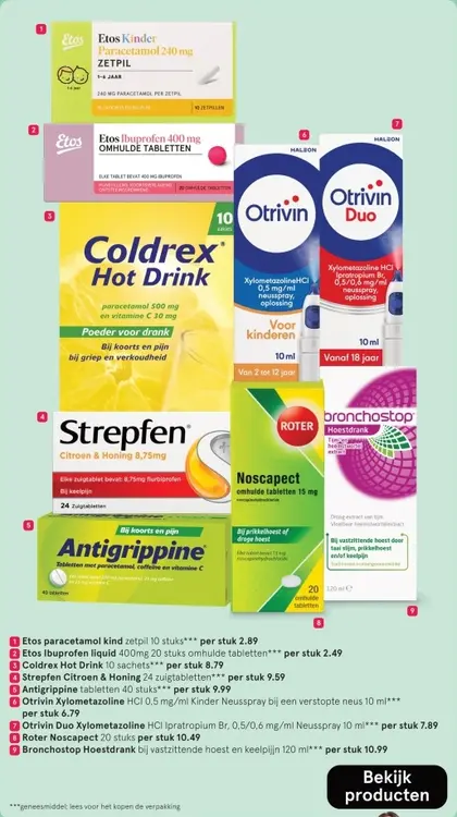 Aanbieding: medicatie voor griep