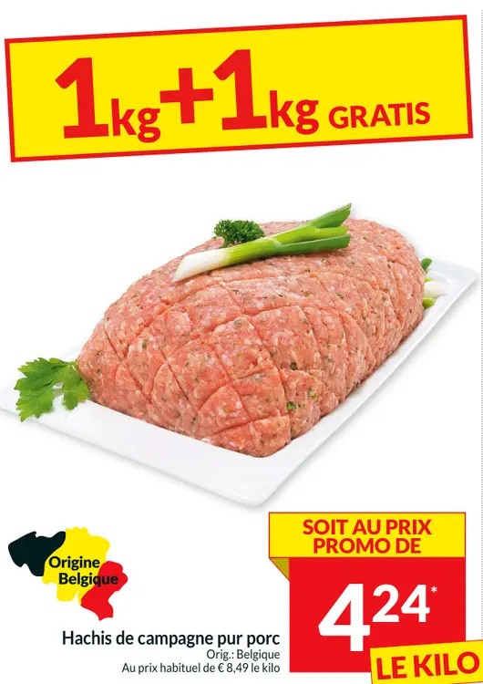 Offre: Hachis de campagne pur porc