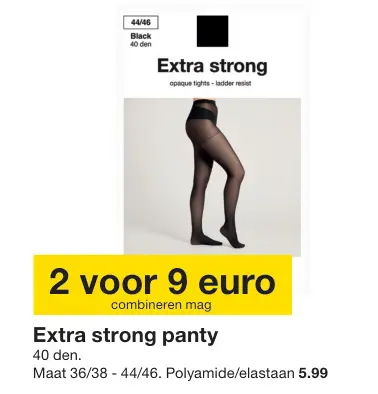 Promotie: Extra strong panty
