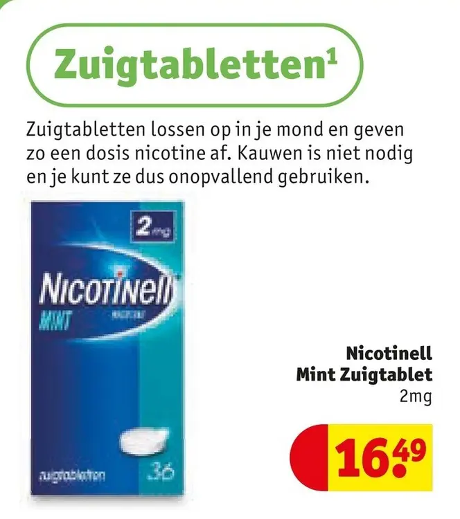 Aanbieding: Nicotinell Mint Zuigtablet