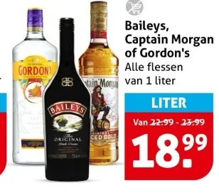 Aanbieding: Glen Talloch, Baileys, Captain Morgan of Gord