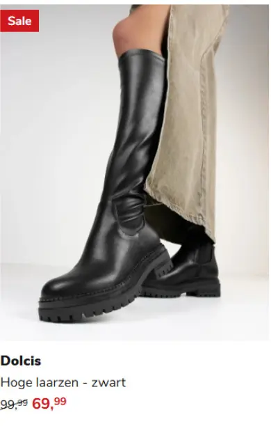 Promotie: Hoge laarzen - zwart