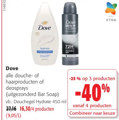 Promotie: Ale douche- of haarproducten of deosprays