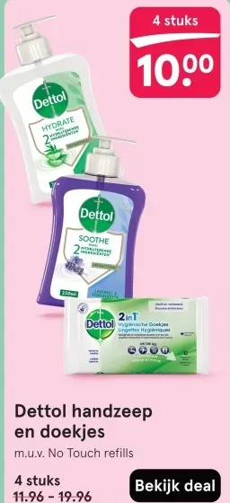 Aanbieding: handzeep en doekjes