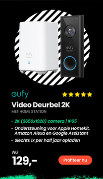 Aanbieding: Anker Eufy Video Deurbel 2K