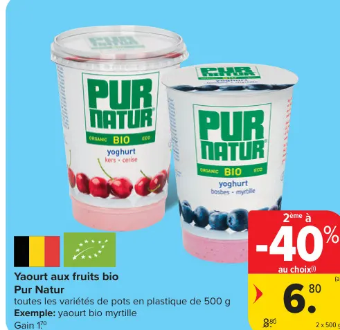 Offre: Yaourt aux fruits bio