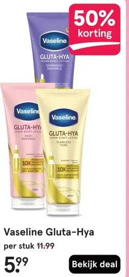 Aanbieding: Vaseline Gluta-Hya