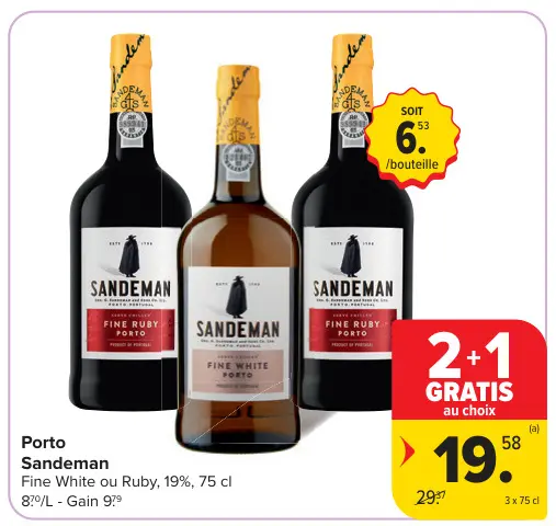 Offre: Porto Fine White ou Ruby