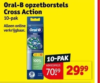 Aanbieding: Oral-B opzetborstels Cross Action