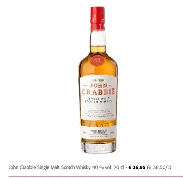Aanbieding: John Crabbie Single Malt Scotch Whisky