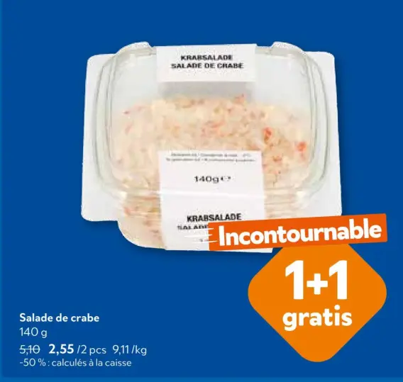 Offre: Salade de crabe