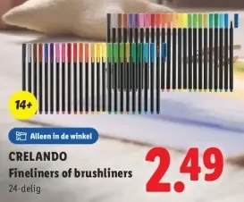 Aanbieding: Fineliners of brushliners