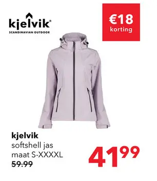 Aanbieding: Kjelvik softshell dames jas lila