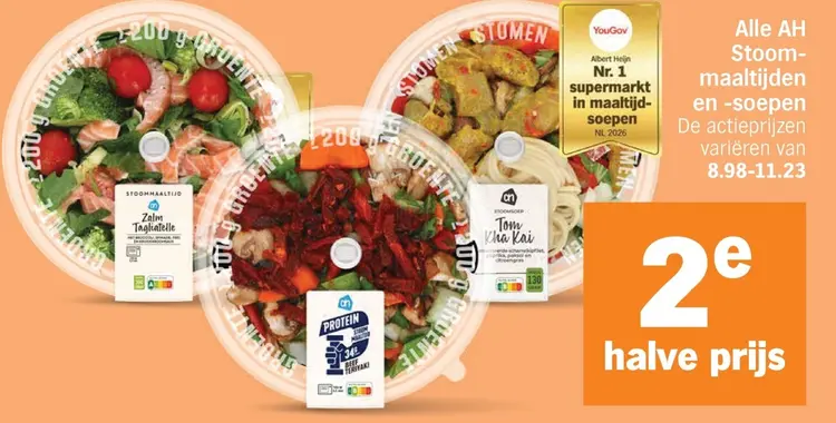 Aanbieding: Stoommaaltijden en -soepen