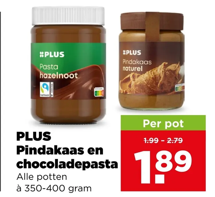 Aanbieding: Pindakaas en chocoladepasta