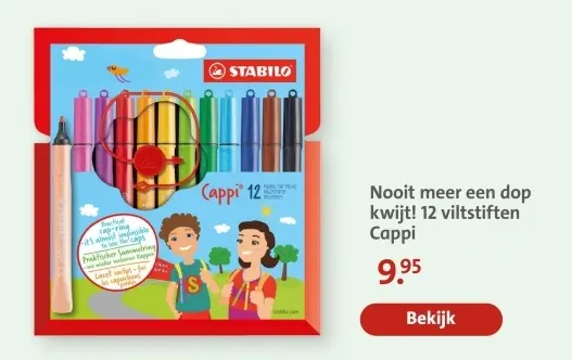 Aanbieding: 12 viltstiften Cappi