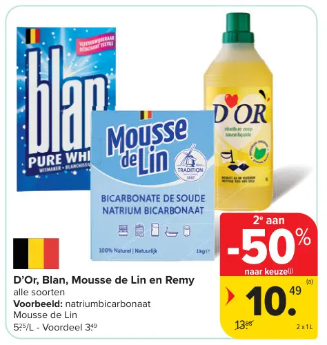 Promotie: D'Or, Blan, Mousse de Lin en Remy