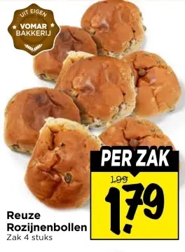 Aanbieding: Reuze Rozijnenbollen