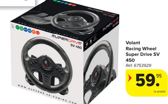 Offre: Volant Racing Wheel Super Drive SV 450