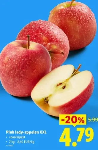 Promotie: Pink lady-appelen XXL