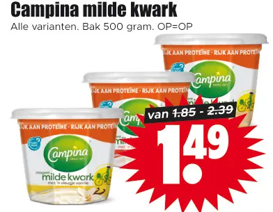 Aanbieding: Campina milde kwark