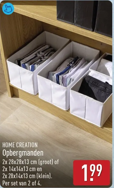 Aanbieding: Opbergmanden