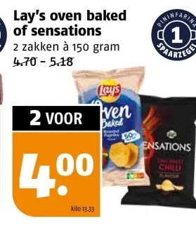Aanbieding: Lay's oven baked of sensations