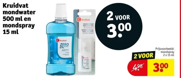 Aanbieding: mondwater en mondspray