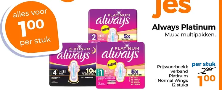 Aanbieding: Always Platinum