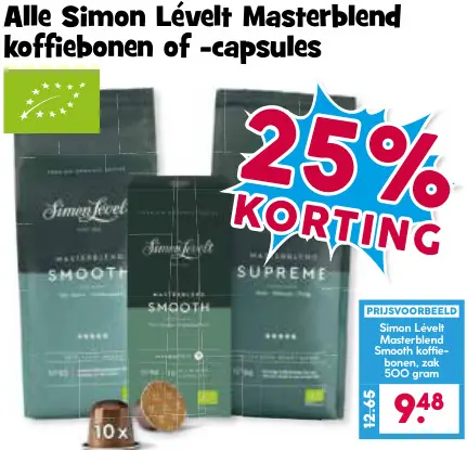 Aanbieding: Masterblend koffiebonen of -capsules