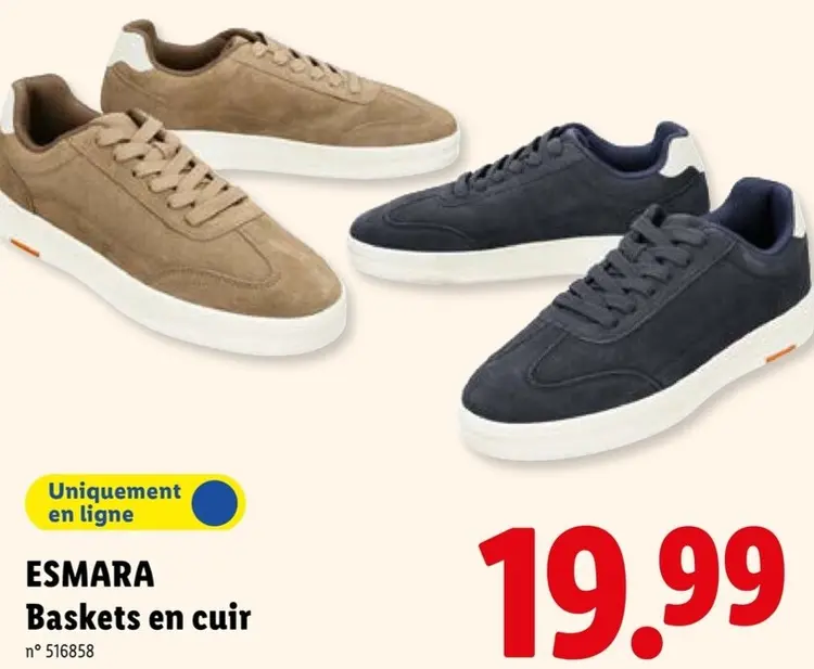 Offre: ESMARA Baskets en cuir