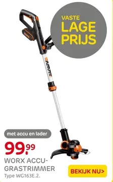 Aanbieding: Worx accu-grastrimmer
