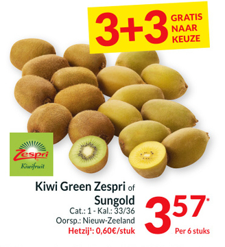 Aanbieding: Kiwi Green Zespri of Sungold