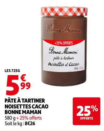 Promotie: Pâte à tartiner noisettes cacao