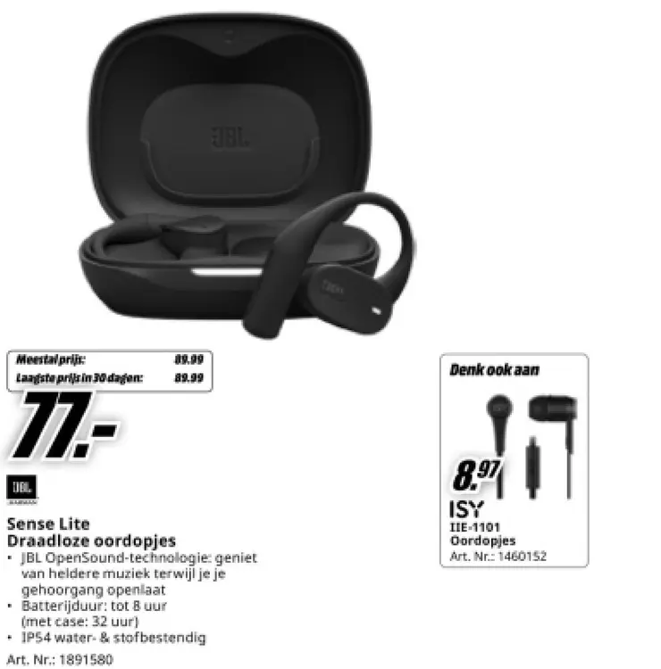 Aanbieding: Sense Lite Draadloze oordopjes