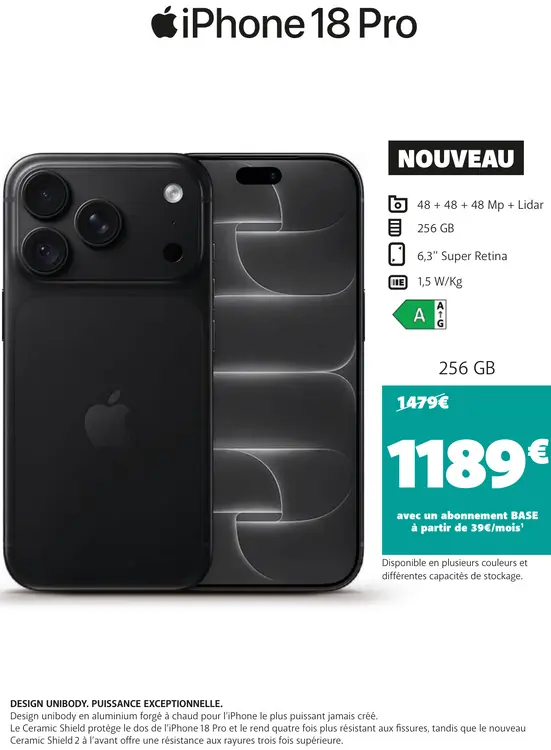 Offre: iPhone 18 Pro