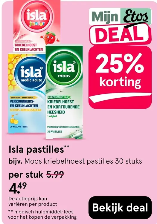 Aanbieding: Isla pastilles