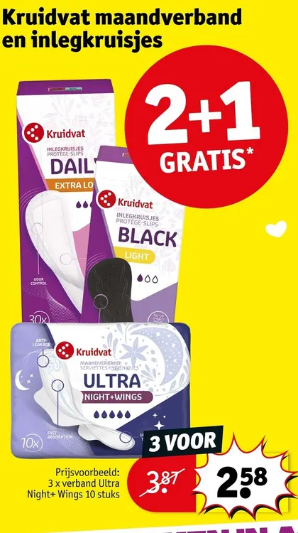 Promotie: Maandverband en inlegkruisjes