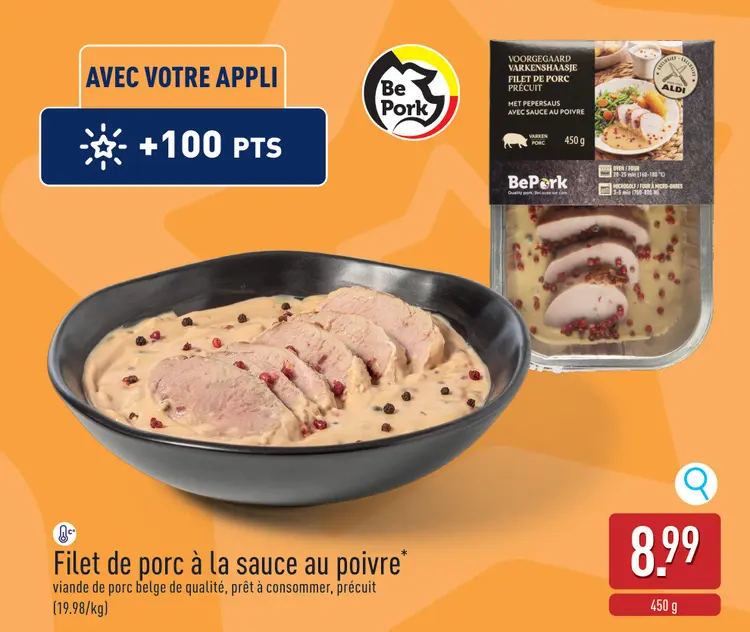 Offre: Filet de porc à la sauce au poivre