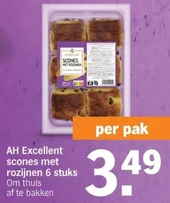 Aanbieding: scones met rozijnen