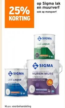 Aanbieding: Sigma lak en muurverf