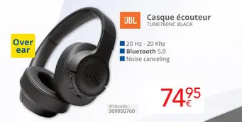 Offre: Casque écouteur TUNE760NC BLACK