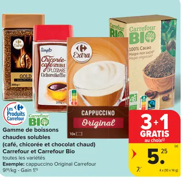 Offre: Gamme de boissons chaudes solubles