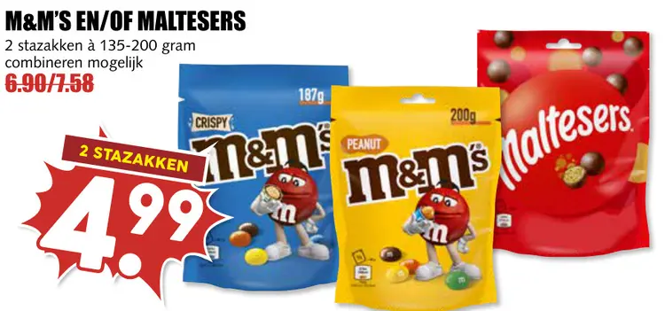 Aanbieding: M&m's en/of Maltesers