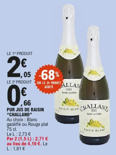 Offre: Pur jus de raisin