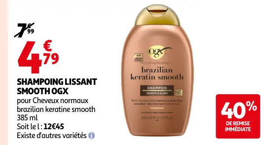 Promotie: Shampoing lissant smooth OGX