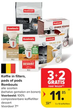 Aanbieding: Koffie in filters, pads of pods