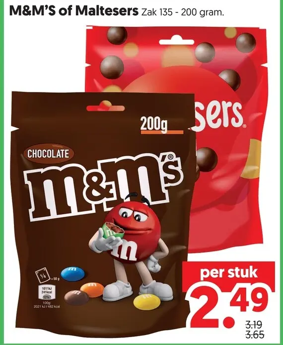 Aanbieding: M&M'S of Maltesers
