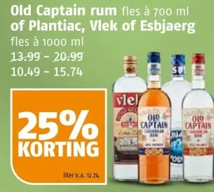 Aanbieding: Old Captain rum of Plantiac, Vlek of Esbjaerg